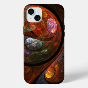 Fluid Connection Abstract Art iPhone 15 Mini Case
