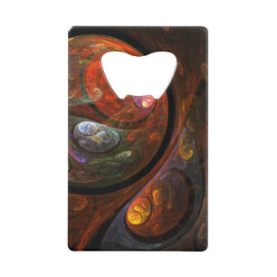 Fluid Connection Abstract Art Credit Card Bottle Opener
