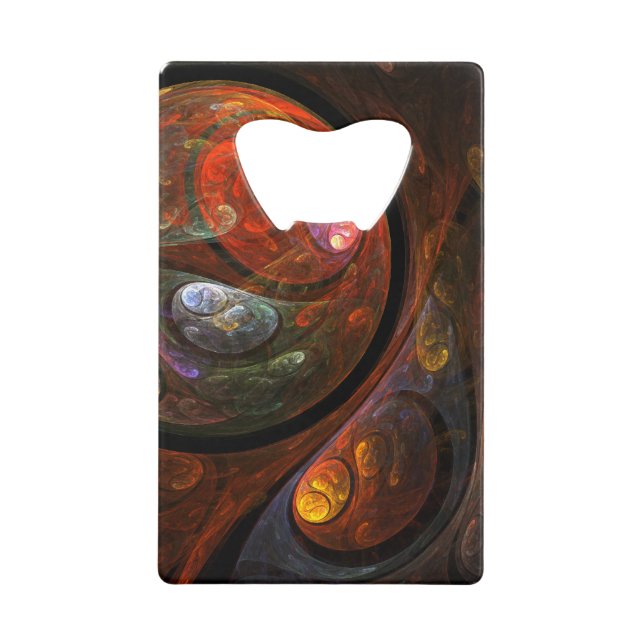 Fluid Connection Abstract Art Credit Card Bottle Opener (Front)