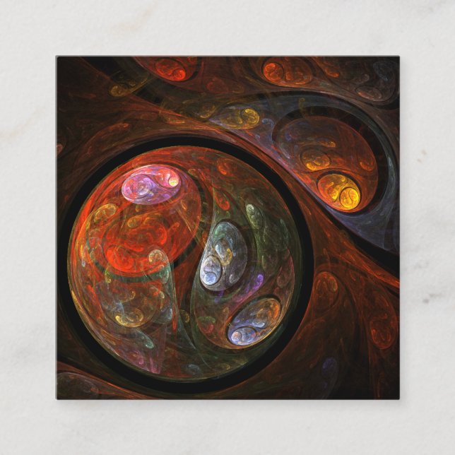Fluid Connection Abstract Art Enclosure Card (Front)