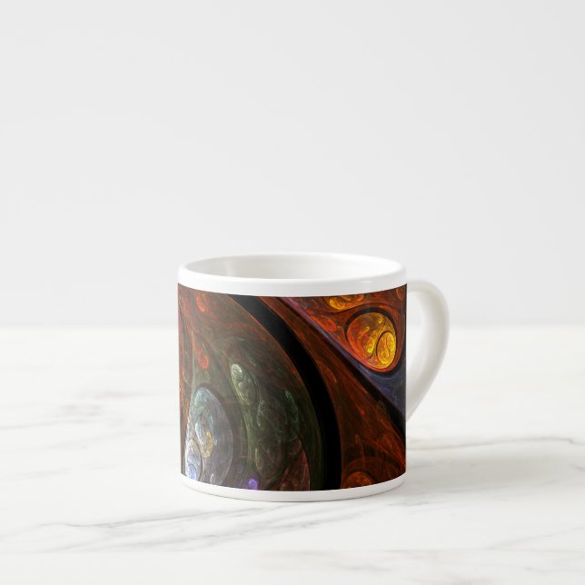 Fluid Connection Abstract Art Espresso Mug (Front Right)