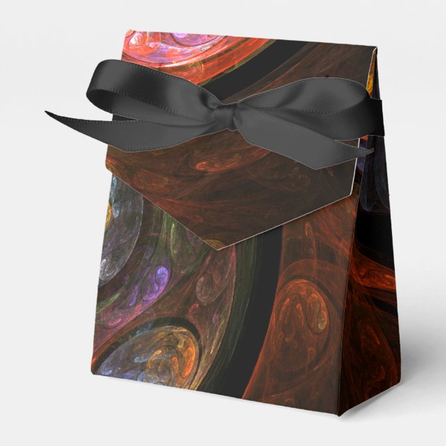 Fluid Connection Abstract Art Favor Box (Front Side)