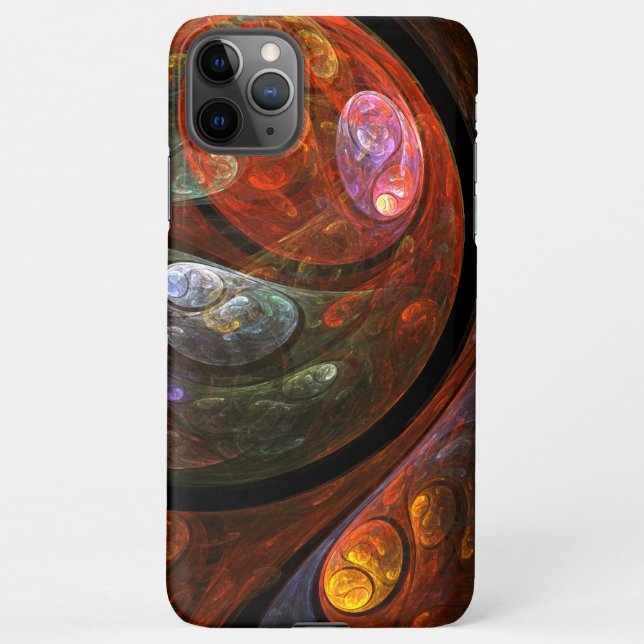 Fluid Connection Abstract Art Glossy iPhone Case (Back)