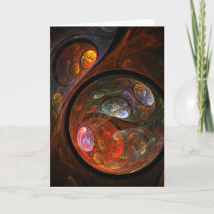 Fluid Connection Abstract Art Greeting Card