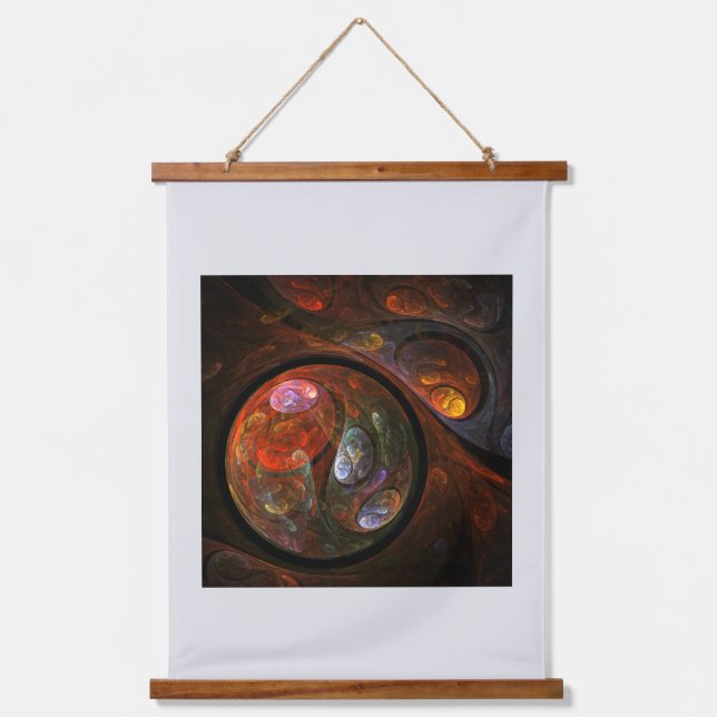 Fluid Connection Abstract Art Hanging Tapestry (Front)