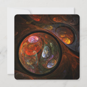 Fluid Connection Abstract Art Invitation
