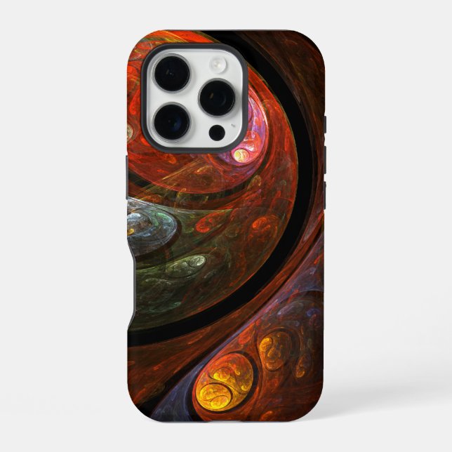 Fluid Connection Abstract Art iPhone Case (Back)