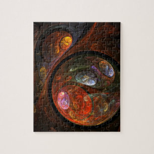 Fluid Connection Abstract Art Jigsaw Puzzle