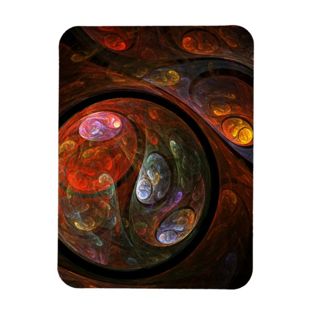 Fluid Connection Abstract Art Premium Magnet (Vertical)