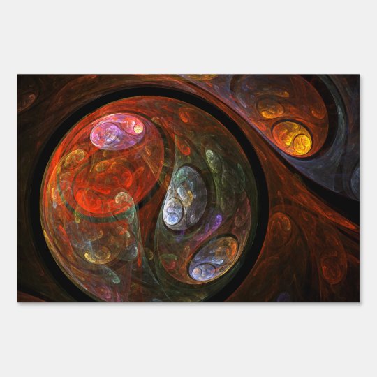 Fluid Connection Abstract Art Sign
