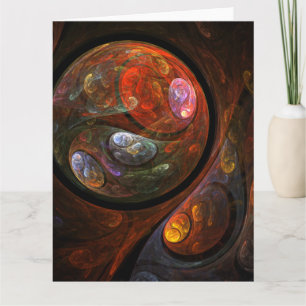 Fluid Connection Abstract Art Thank You Card