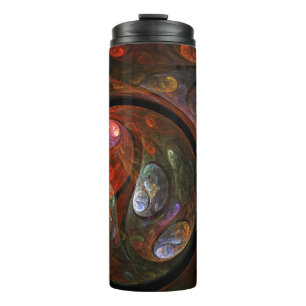 Fluid Connection Abstract Art Thermal Tumbler