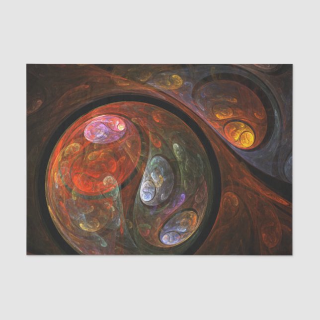 Fluid Connection Abstract Art Tissue Paper (Front)