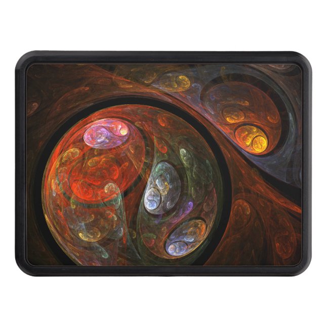 Fluid Connection Abstract Art Trailer Hitch Cover (Front)