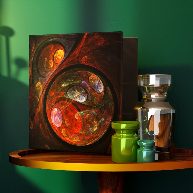 Fluid Connection Modern Cosmic Abstract Art Binder (Fluid Connection Abstract Art Binder)