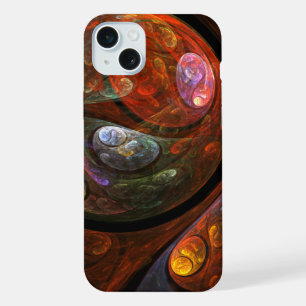 Fluid Connection Modern Cosmic Abstract Art iPhone 15 Plus Case