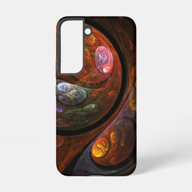Fluid Connection Modern Cosmic Abstract Art Samsung Galaxy S22 Case (Back)