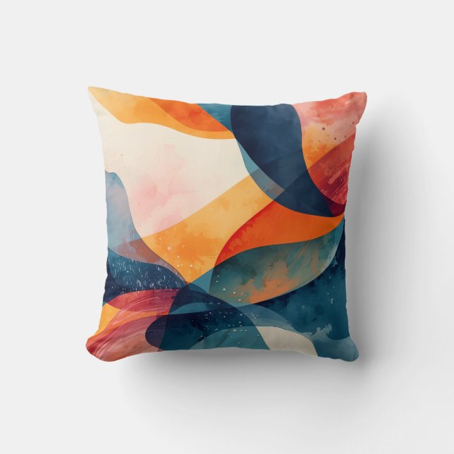 "Fluid Dynamics" Throw Pillow (Front)