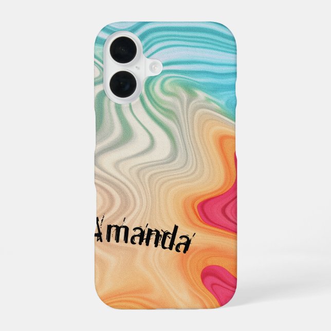 Fluid Expressions Personalized  iPhone 16 Case (Back)
