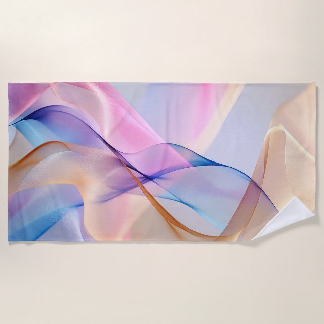 Fluid Harmony in Motion Beach Towel (Front)