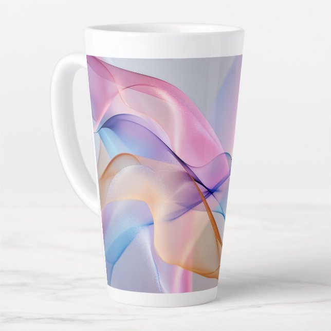 Fluid Harmony in Motion Latte Mug (Left Angle)