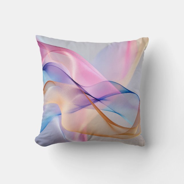Fluid Harmony in Motion Throw Pillow (Front)