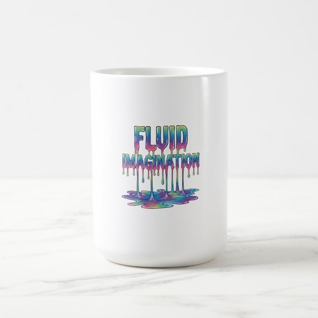 Fluid Imagination Abstract Flowing Shapes Coffee Mug (Center)