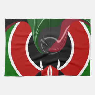 Fluid Kenya Flag Hakuna Matata Kitchen Towel