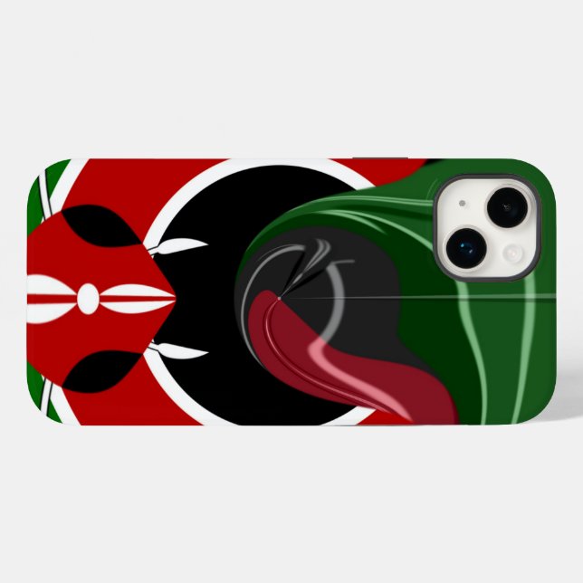 Fluid Kenyan Flag: A Modern Design Case-Mate iPhone Case (Back (Horizontal))