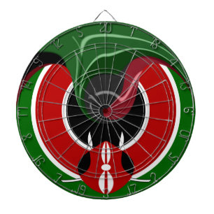 Fluid Kenyan Flag: A Modern Design Dartboard