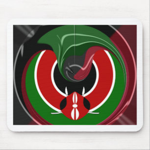 Fluid Kenyan Flag: A Modern Design Mouse Pad