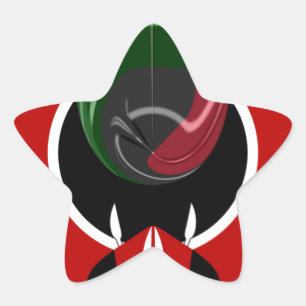 Fluid Kenyan Flag: A Modern Design Star Sticker