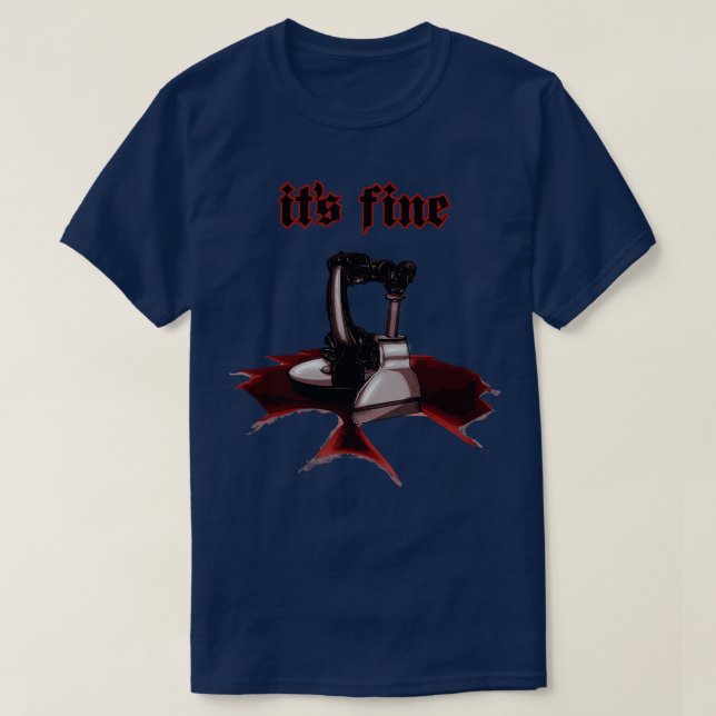 Fluid Leak Robot T-Shirt (Design Front)