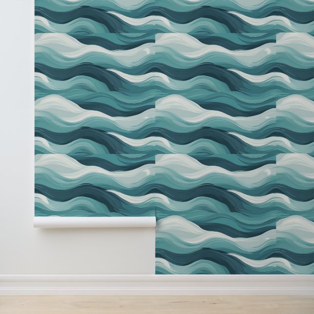 Fluid Motion Abstract Peel and Stick  Wallpaper (Application)