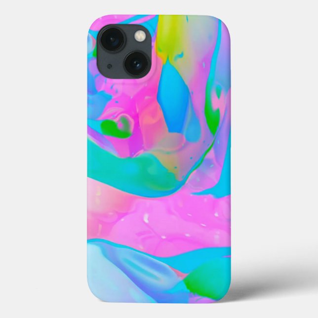 Fluid Neon Abstract   Case-Mate iPhone Case (Back)