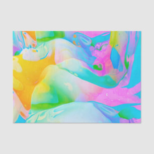 Fluid Neon Abstract Tissue Paper