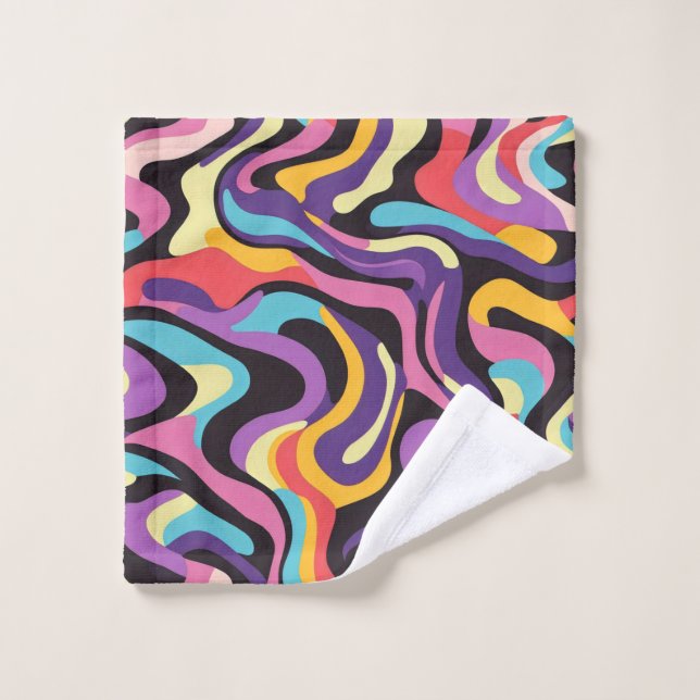 Fluid paint abstract flow wash cloth (Wash Cloth)