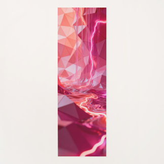 Fluid polygons in coral pink cascade from symmetry yoga mat