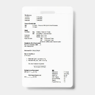 Fluid Rate Dosage Tag Badge