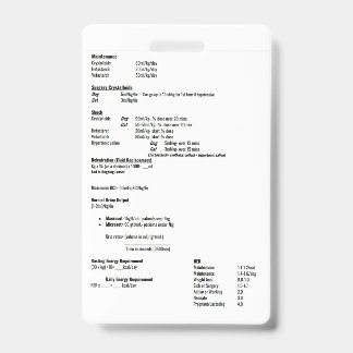 Fluid Rate Dosage Tag Badge