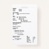 Fluid Rate Dosage Tag