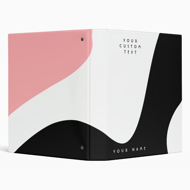 Fluid Shapes Personalized 3 Ring Binder (Background)