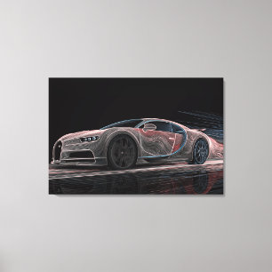 Fluid Velocity   Automobile Art (36" x 24") Canvas Print