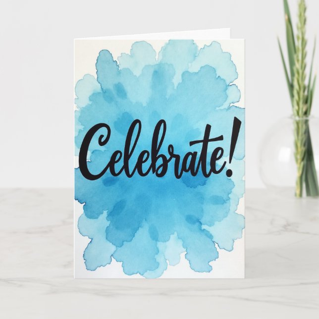 Fluid Watercolor Birthday Card (Front)