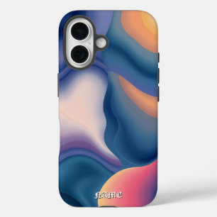 Fluid Wave Sunset Abstract iPhone 16 Case