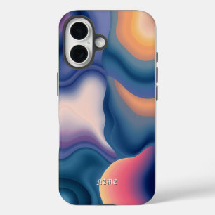 Fluid Wave Sunset Abstract iPhone 16 Case