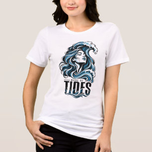 Fluid Wave Woman Illustration Tri-Blend Shirt