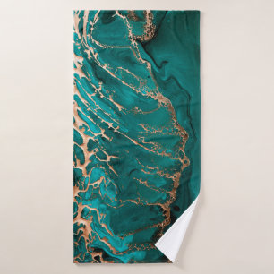 Fluide acrylique. Fluide vert foncé en oc abstrait