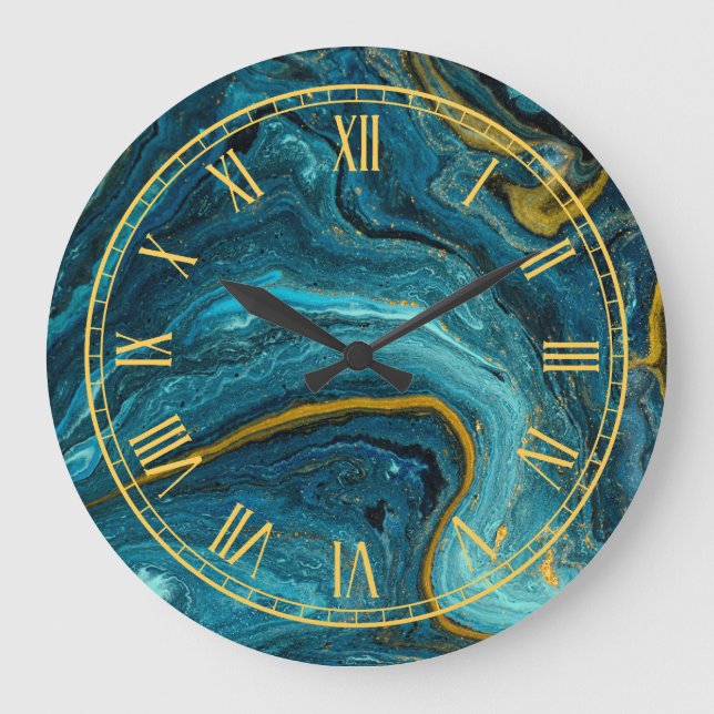 Fluide Art Motif Moderne Horloge murale (Recto)