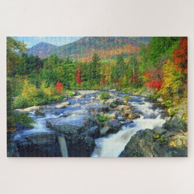 Flume Falls |  Adirondack Mountains Jigsaw Puzzle (Horizontal)